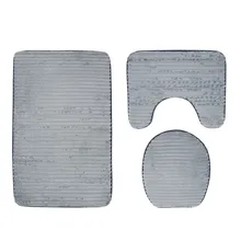 3 шт./компл. вертикальный тиснение Нескользящие Ванная комната подстилка, напольный коврик ковер абсорбент пьедестал ковры крышка туалет для ванной Mat311W