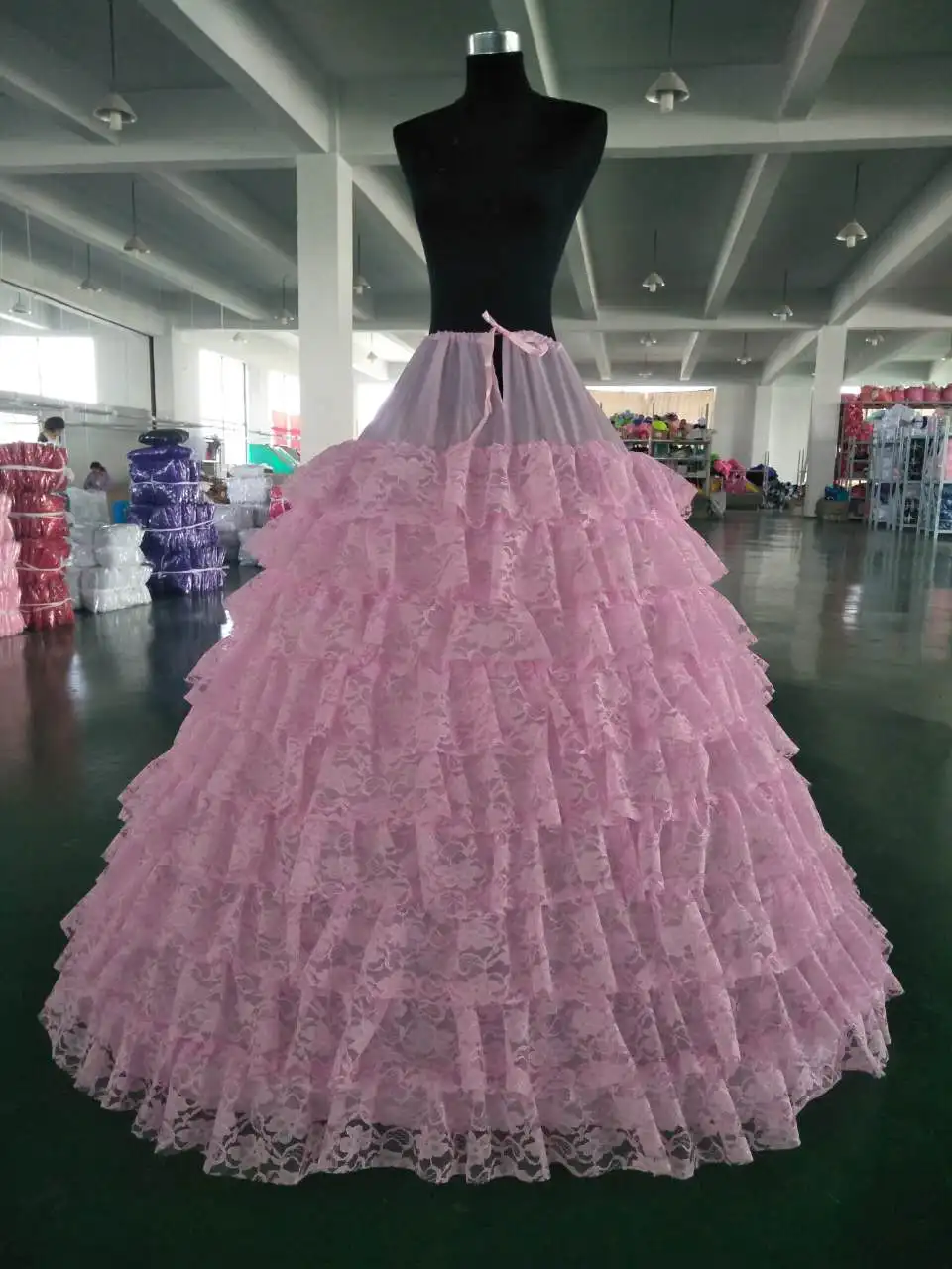 Кружево 6 обруч бальное платье Petticoat красочные кринолин Свадебный подъюбник Свадебные аксессуары Пышная юбка