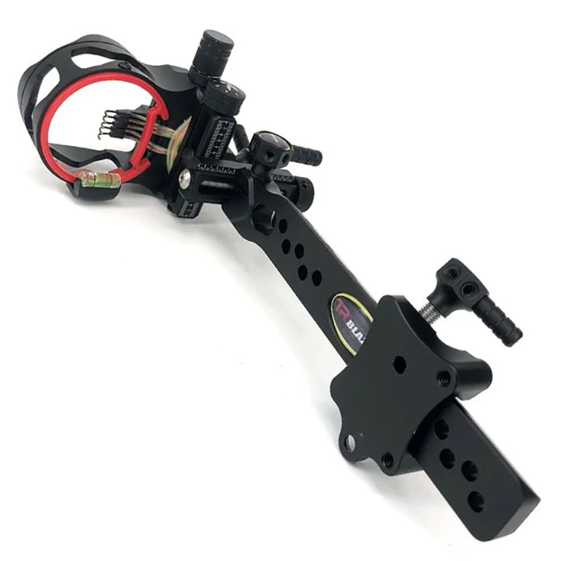5 pins Compound Bow Sight 019"Micro Adjustable Compound Bow Sight with