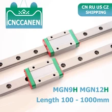Детали ЧПУ MGN9 MGN12 100-1000 мм миниатюрные линейные направляющие 2 шт MGN линейная направляющая+ 2 шт MGN9H или MGN12H каретки 3d принтер
