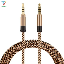 300pcs lot 3 5mm jack aux Cable for Samsung mp3 3 5 mm Car Audio Cable wire Colorful Nylon Headphone Beats Speaker AUX Cord