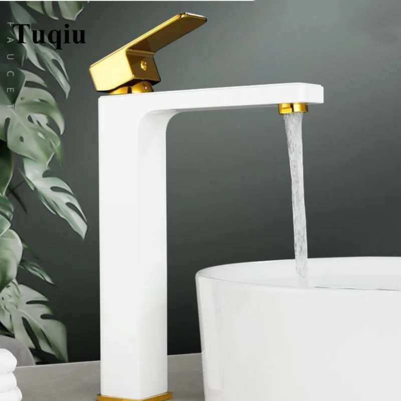

New Arrival Basin Faucet Brass gold Bathroom Faucet Sink Mixer Tap Vanity Hot Cold Water Bathroom Faucets