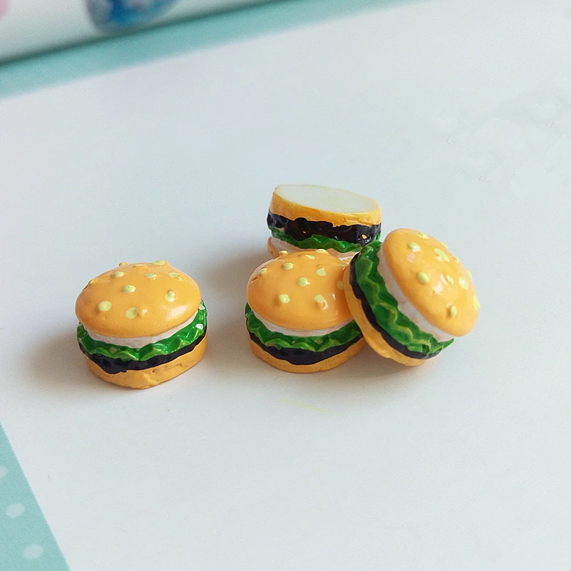 Hamburger resin cabochon