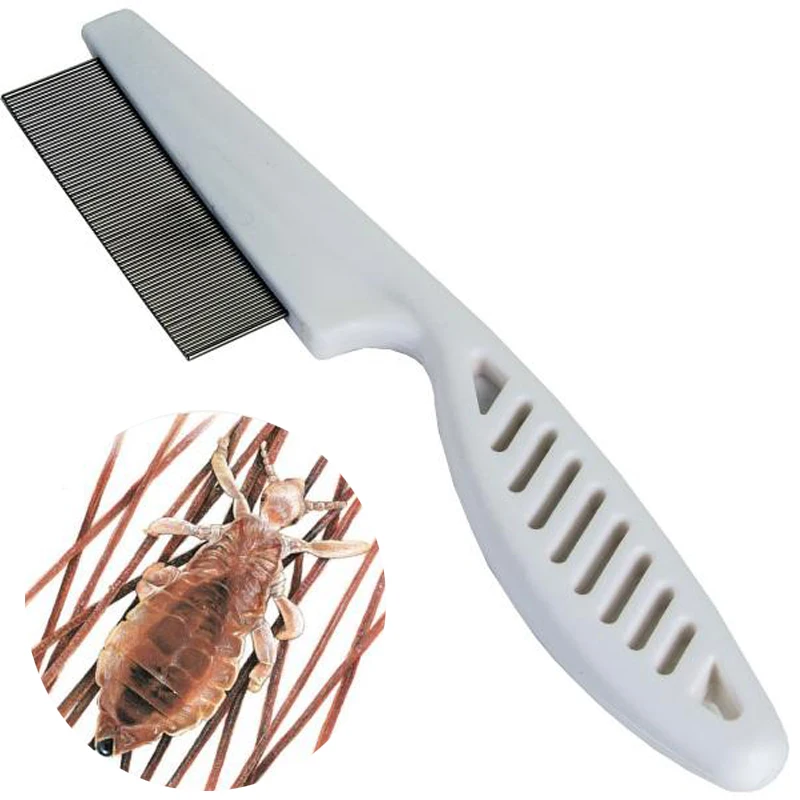 

Dog Cat Hair Combs New Hot Sale Metal Nit Head Hair Lice Comb Fine Toothed Flea Flee Handle For Pets PT