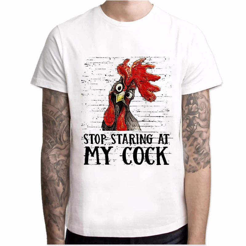 Футболка с надписью Stop glasing At My Cock для мужчин одежда 2019 милые топы-новинки