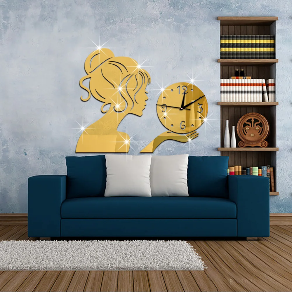 

3D Wall Clock Spiegel DIY Wallclock Decorative Wall Watch Modern Design Sticker Horloge Murale Design Moderne