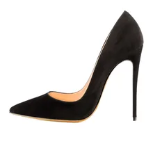 Stilettos Schwarze Schuhe Frau High Heels Sexy Frauen Pumpt 12 CM High Heel Sexy Frauen Schuhe High Heel Pumps Zapatos Mujer FS-0030