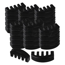 Yibuy 50 шт. 5 зубец резиновая практика ультра немой для 4/4 скрипки черный