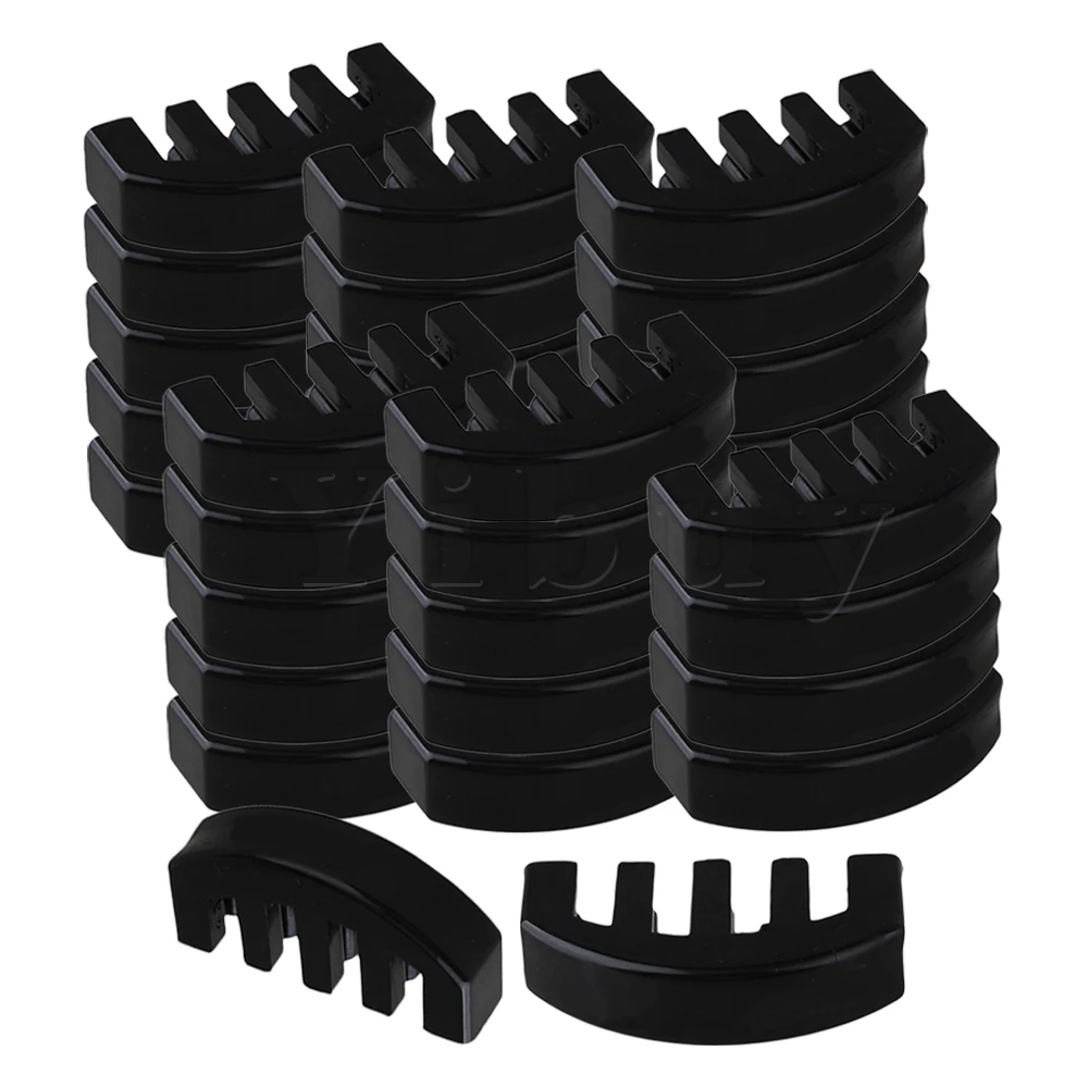 

Yibuy 50 Pieces 5 Prong Rubber Practice Ultra Mute for 4/4 Violin Black