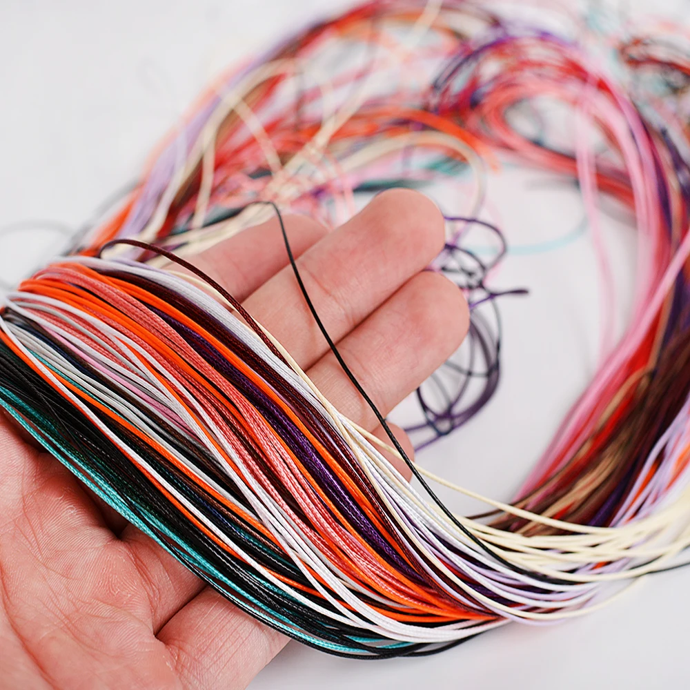 

5 Meters Waxed Leather Thread Wax Cotton Cord String Strap Rope for Necklace Bracelet Beads Pendants DIY Accessories