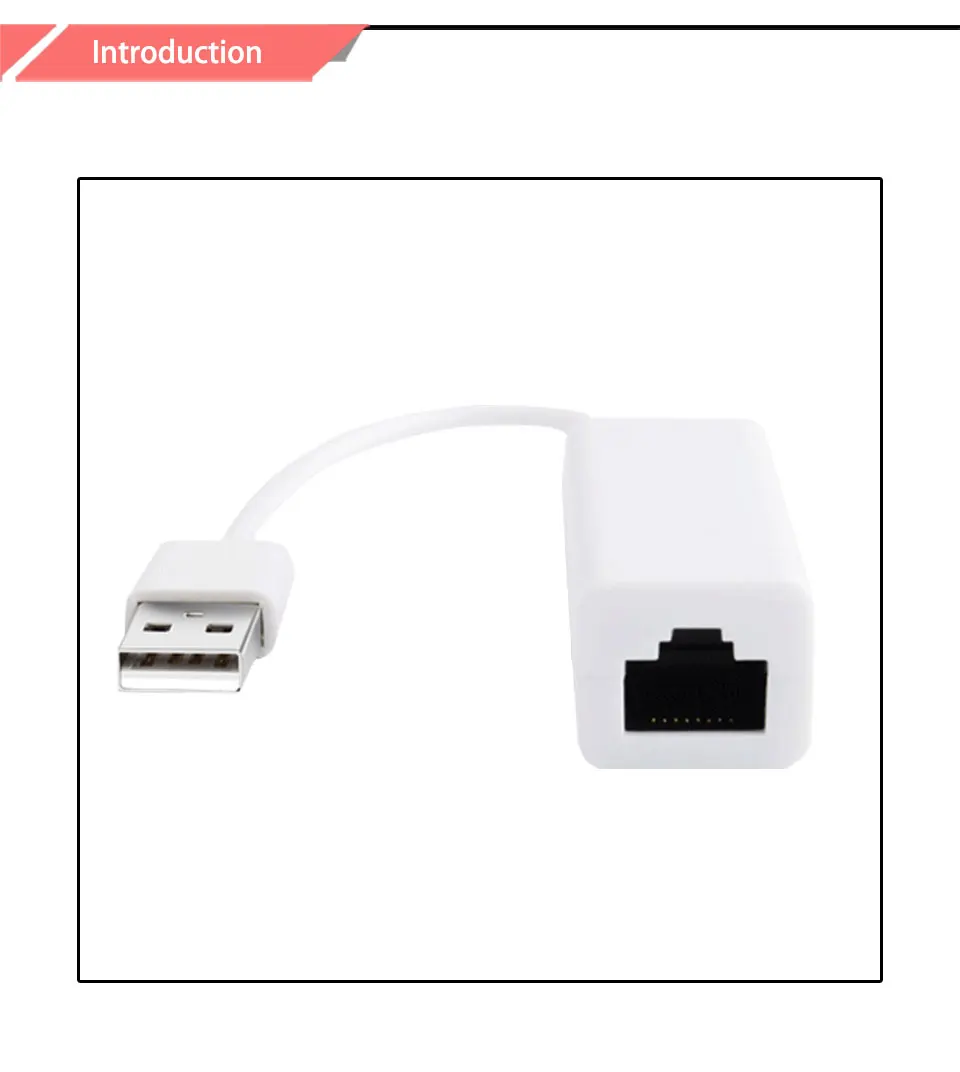 USB External Fast Card USB2.0 To Ethernet Cable LAN Adapter 10100Mbps Network Cards For Laptop lan adapter For Mac OS Android (2)