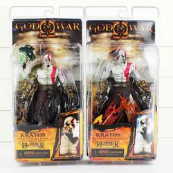 8 ''20cm NECA GOD WAR Kratos фигурку Kratos пламя версия и Kratos в золотой флис панцири с головой Медузы модель куклы игрушечные лошадки