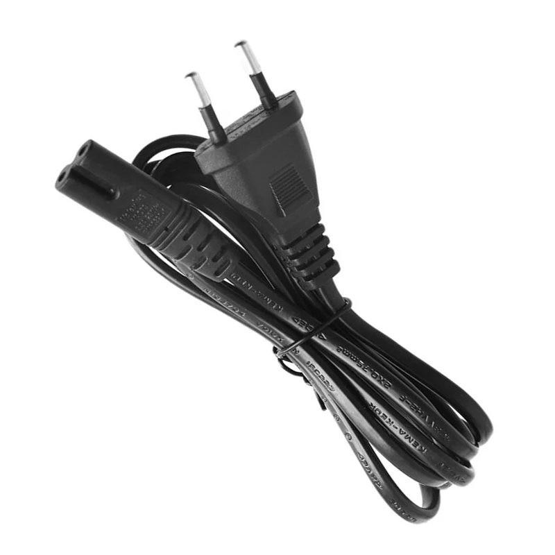 8 штекером постоянного тока для подключения к Зарядное устройство Кабельный ввод шнура 1,5 м 5Ft рисунок короткие C7 для ЕС Европейский 2-контактный разъем AC Мощность кабель мульти зарядный кабель