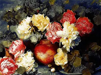 

Free shipping classic flower reproduction painting canvas oil painting WK-- (321)
