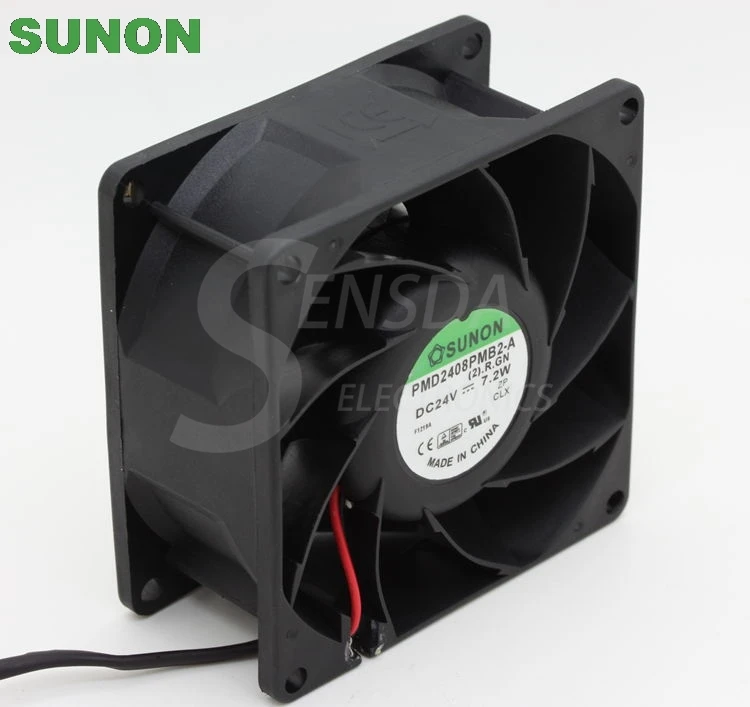Sunon PMD2408PMB2-A dc 24 فولت 7.2 واط cpu تبريد مراوح التبريد محوري 8038 80x80x38 ملليمتر 8 سنتيمتر 80 ملليمتر