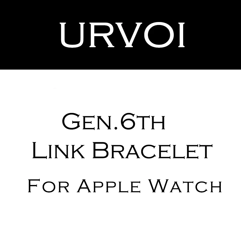 Браслет URVOI link для apple watch series 4 5 3 2 1 ремешок для iWatch 44 мм регулируемый высококачественный из нержавеющей стали gen.6