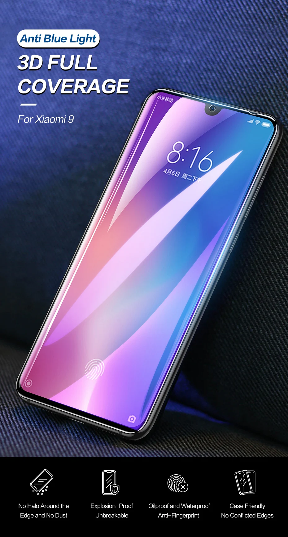 SmartDevil защита экрана из закаленного стекла для Xiao mi Red mi Note 7 mi 9 8 SE 6 5 пленка полное покрытие взрывозащищенный Анти-синий светильник