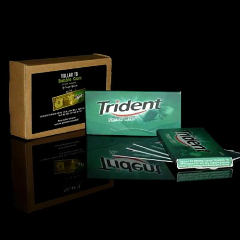 

Dollar to Bubble Gum (Trident) magic props magic tricks