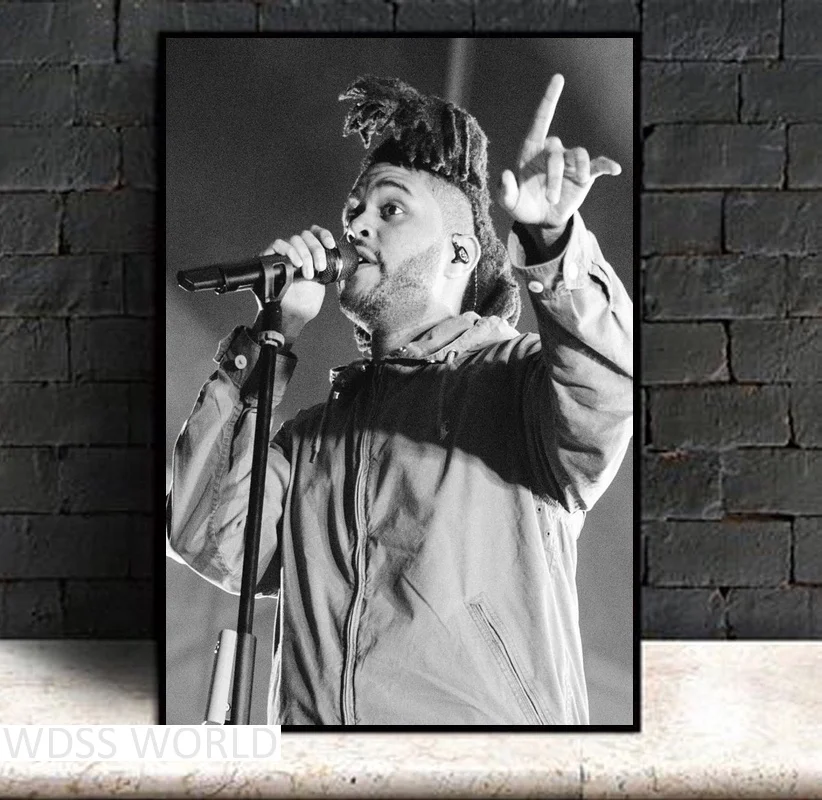 Музыкальный Шелковый плакат Weeknd для домашнего декора|Рисование и каллиграфия| |