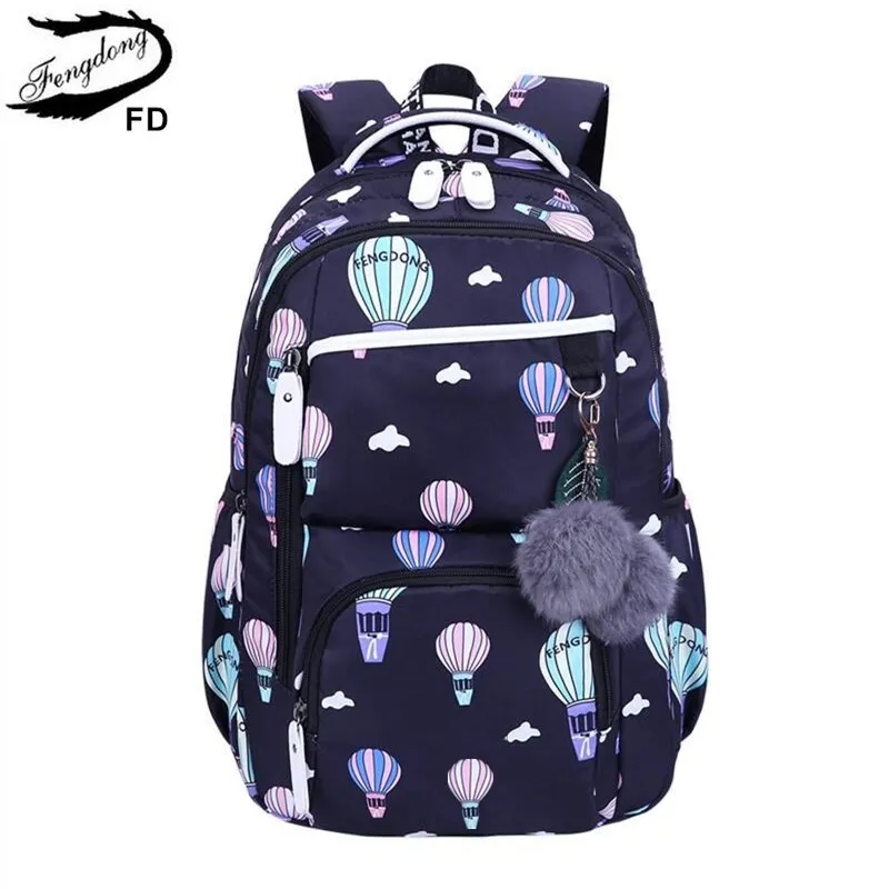 

FengDong girls school backpack female fashion laptop bag 15.6 school bags for girls gifts for women notebook computer backpack