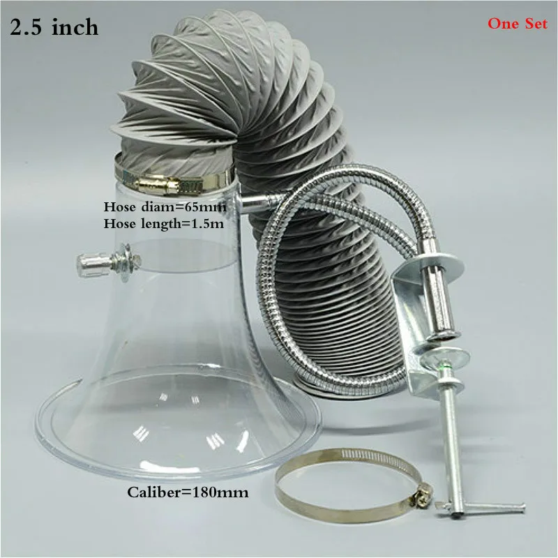 

2.5/3/4 Inch Fume exhaust hoods Soldering tin welding smoke hood Exhaust pipe kitchen air cleaning Flexible Ducting Hose