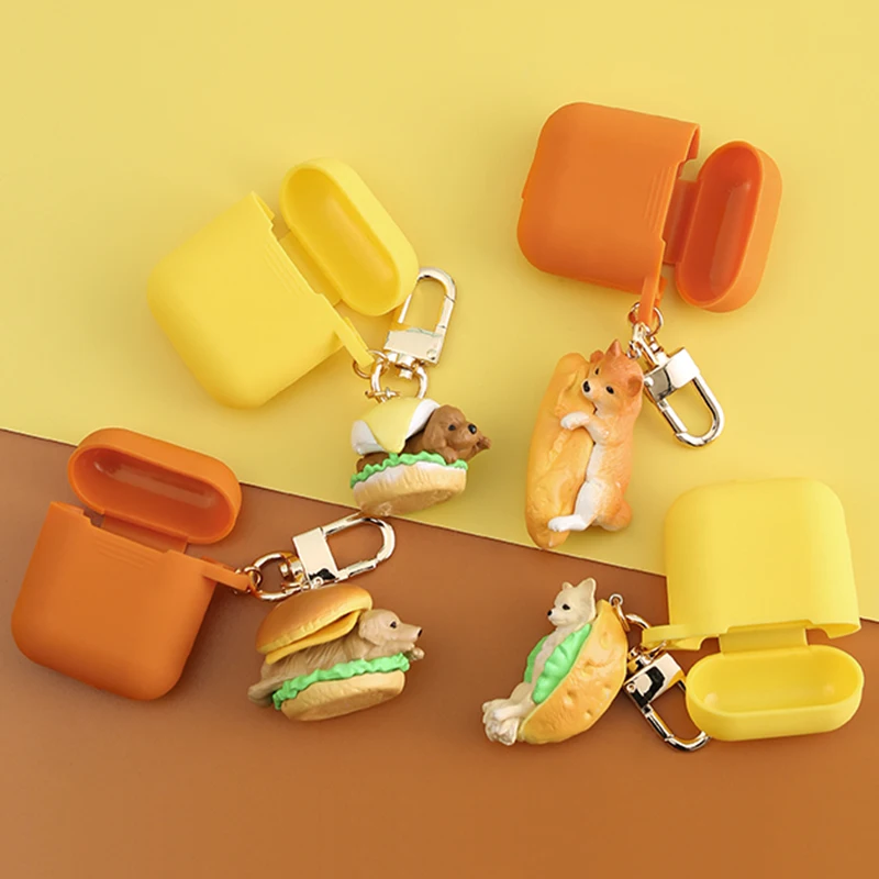 

Cartoon Cute Dog Decorative Silicone Case for Apple Airpods 1 2 Headset Accessories Protective Cover Bluetooth Earphone Key Ring