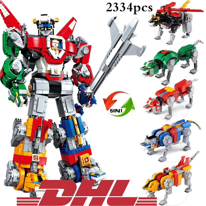 

DHL 5 in 1 Super Hero Robot Armor Toys Ninjagoing Movie Figures Model Building Blocks Compatible Legoed City Children Toy Gifts