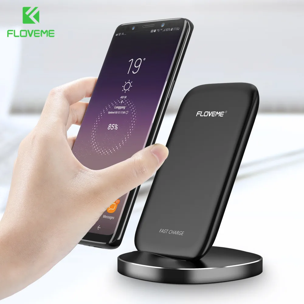 

FLOVEME Qi Wireless Fast Charger For Samsung Galaxy S10 Plus S10e S10 S9 S8 Plus 10W Wireless Charger For iPhone XS XR XS Max X