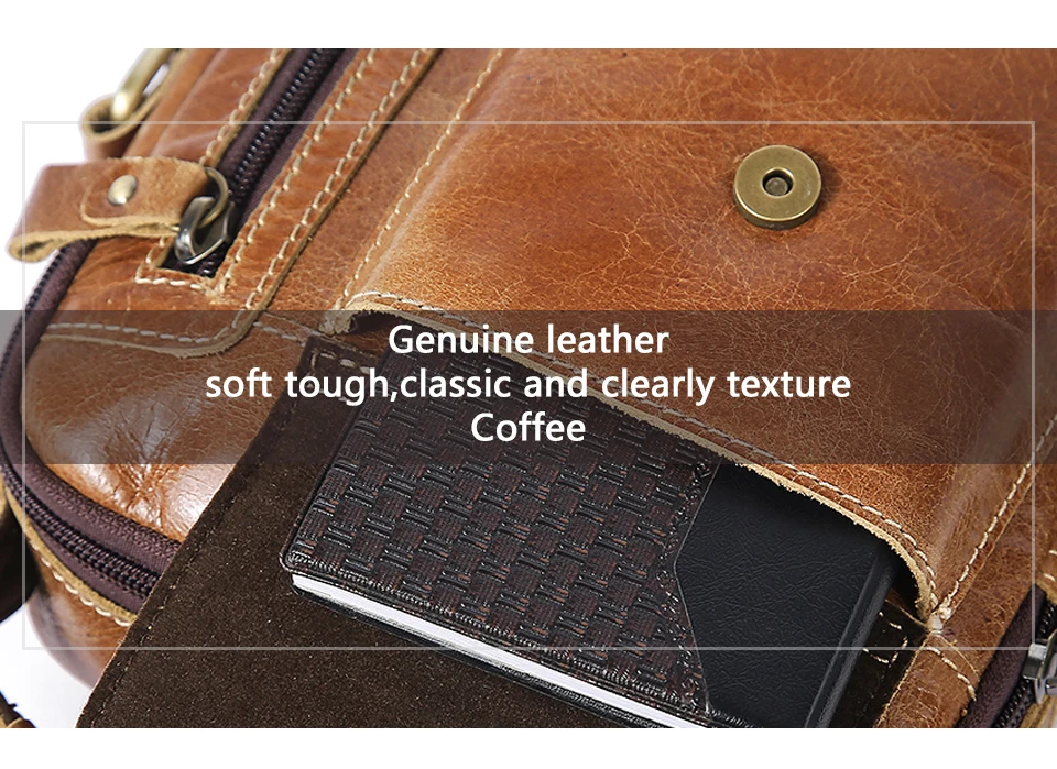 Genuine Leather Men Bags Oil Leather Messenger Bag Men Shoulder Crossbody Bags Male Flap Small Handbags Shoulder Bag  (6)