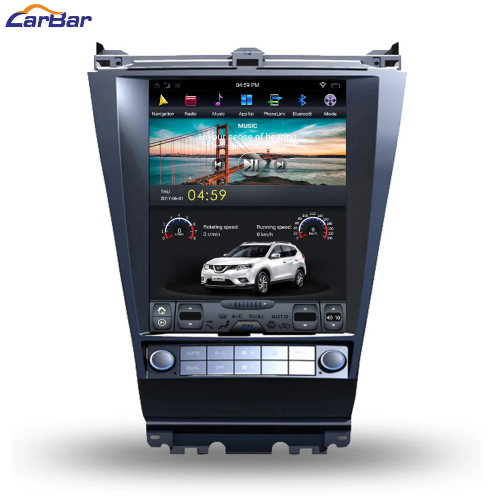 CARBAR 12," вертикальный огромный экран 1024*768 Android автомобильный DVD gps навигатор радио плеер для Honda Accord 7 2003-2007 64G rom