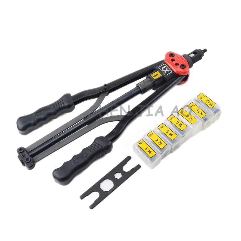 Hand riveting nut gun BT604 M3-M12 hand riveter pull rivet nut riveting automatic back tools with stroke scale