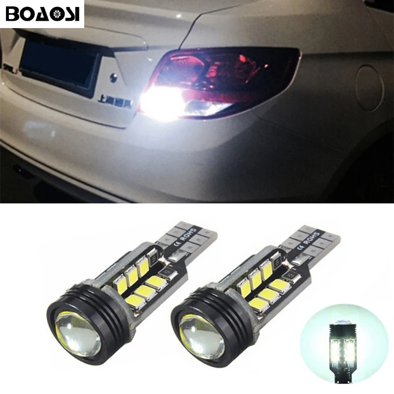 

BOAOSI 2x Canbus Car LED Lamp W16W Led T15 2835 CREE Chip Backup Reverse Lights for Chevrolet Cruze Malibu Epica CAPTIVA Equinox