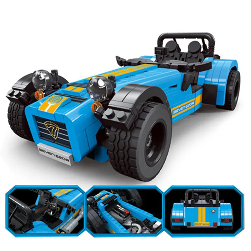 

Diy Building Blocks Ideas Racers Caterham Seven 620R Racing Sports Car Model Compatible with legoingly 21307 Toys For Children