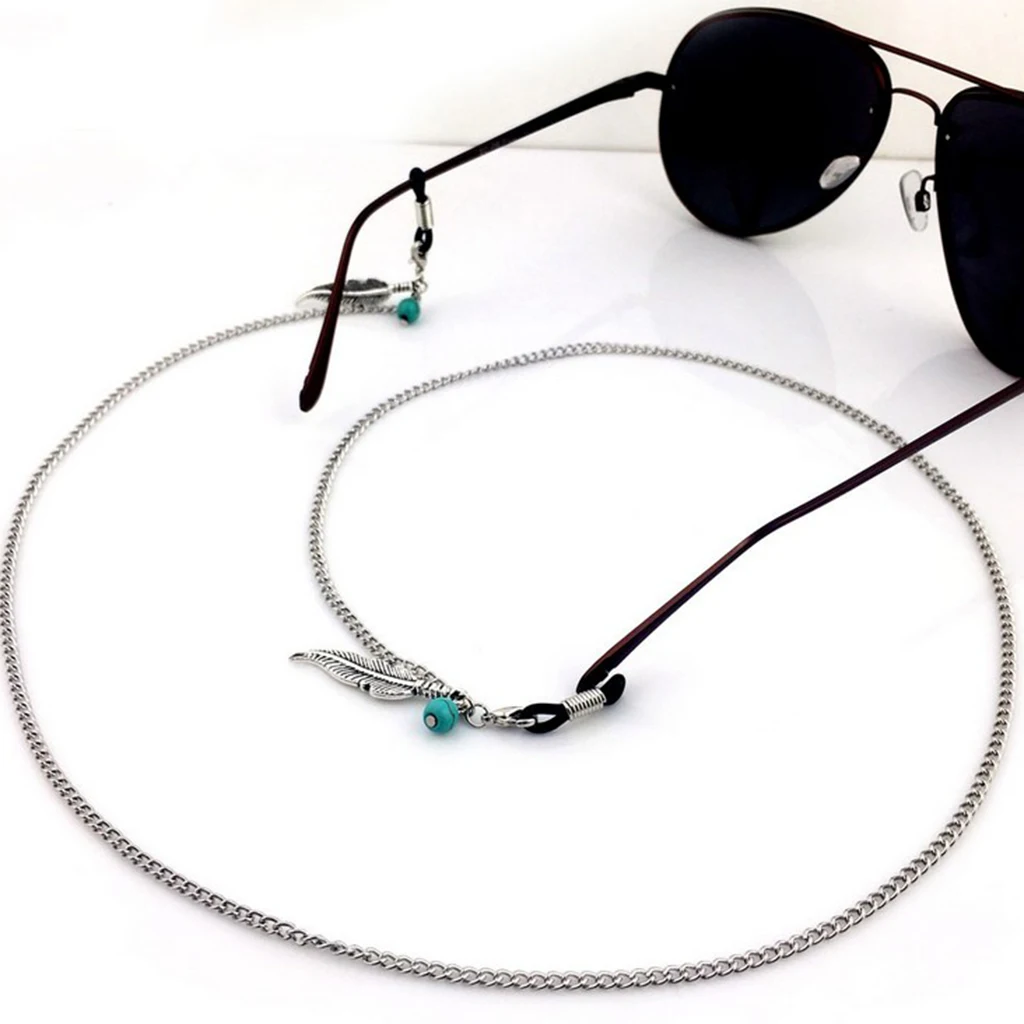 4 Pieces Vintage Boho Metal Chain Eyeglasses Sunglasses Spectacles Necklace Cord