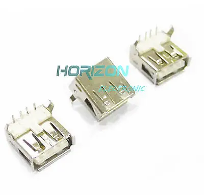 

50PCS USB Type A Female Socket A/F 90 degree Female Socket