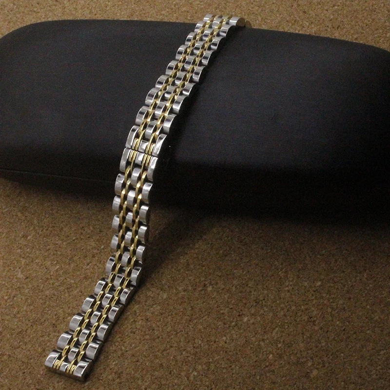 

Stainless steel Watchband straps Metal Bracelet 14mm For aR 1486 silver with gold color fashion brand watches stylish watch NEW