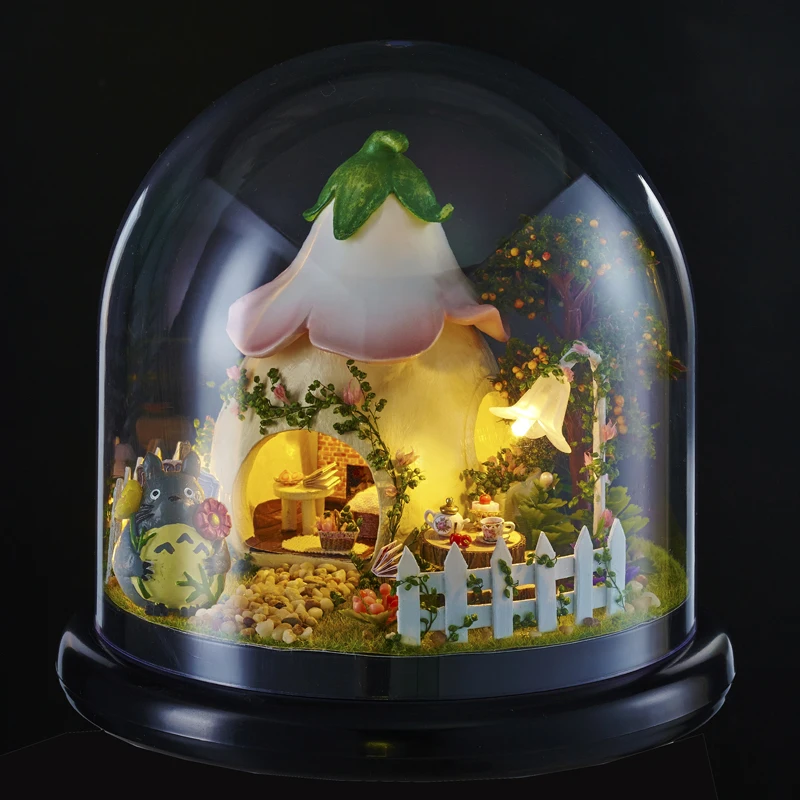 Happy Rabbit Glass Ball DIY 3D Dollhouse