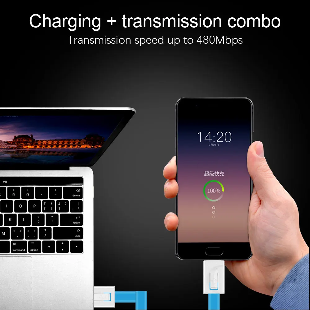 Мини брелок OLAF кабель Micro USB для iPhone 8 7 зарядный с подсветкой портативный шнур
