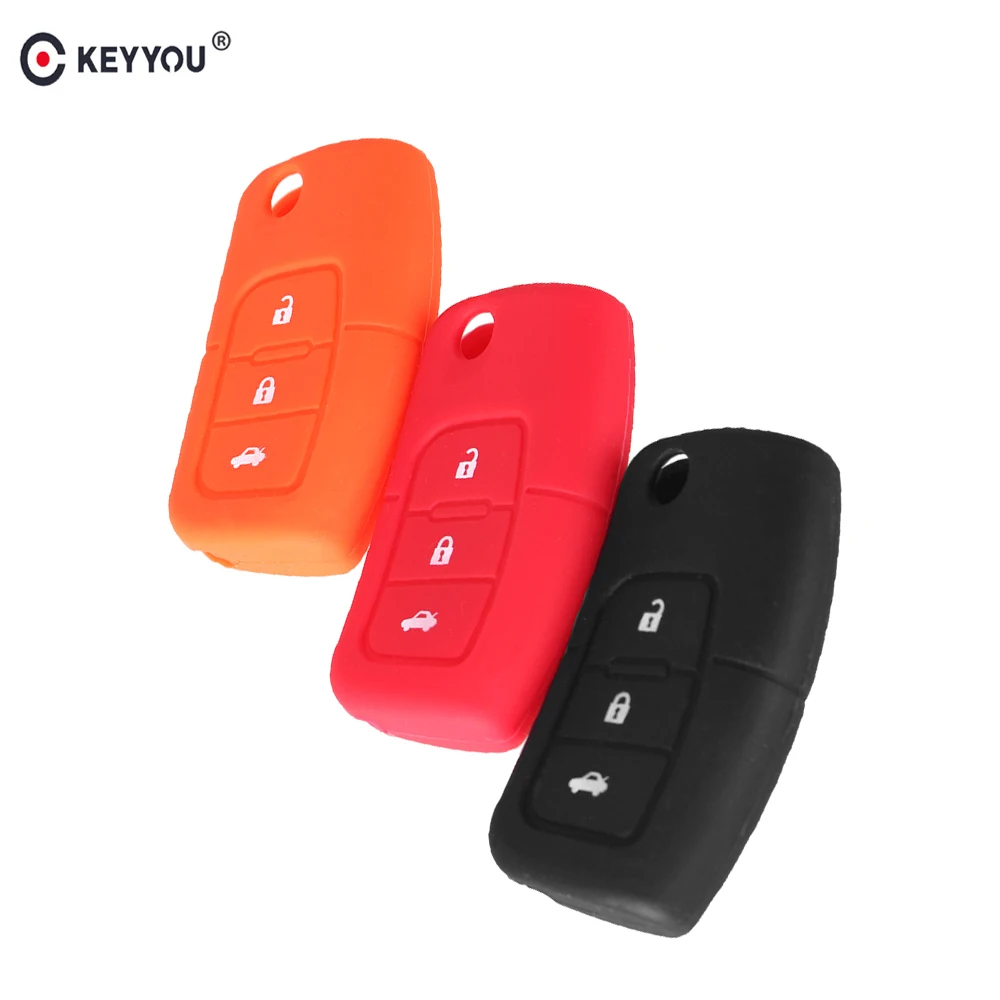 Силиконовый чехол KEYYOU 30X для автомобильного ключа Ford Fiesta Focus C Max Galaxy Kuga Mondeo MK4 S