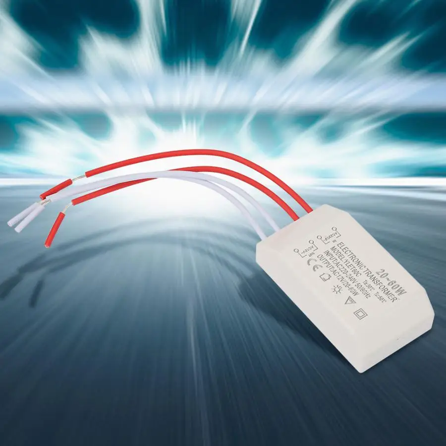 

AC 220V to AC 12V Electronic Transformer Voltage Converter 20-60W Smart Power Supply Driver Dimming/Segmentation/Remote Control