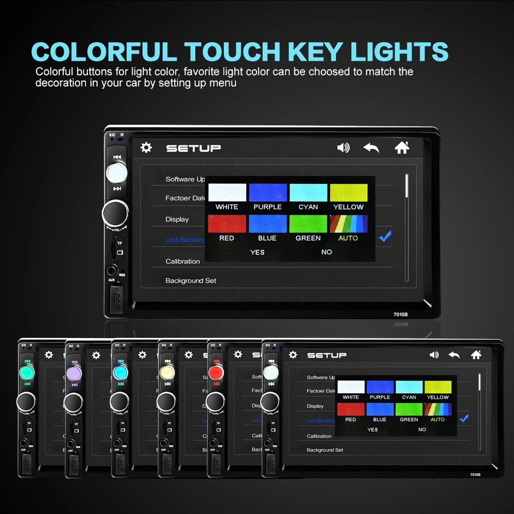

2din car mp3 mp5 player bluetooth Full-Touch ablet double 2din Audio 7 inch Car Stereo Radio No-DVD mp3 Player Bluetooth