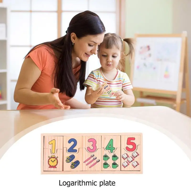 Монтессори, деревянные Математические Игрушки, граф, геометрическая форма, познавательные цифры, игрушки для детей, Детские Игрушки для раннего образования