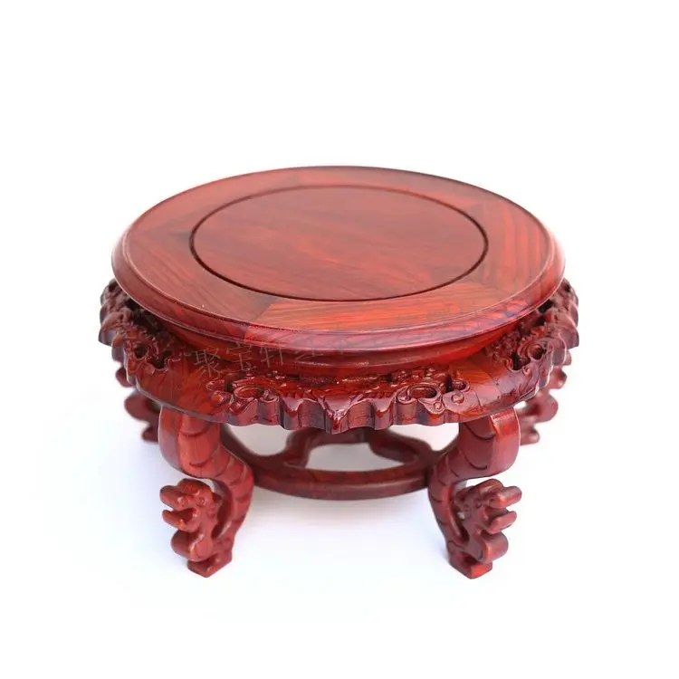 Деревянные круглые основание Красное сандаловое дерево для дома роль на вкус ваза Будды предметы меблировки ручной работы