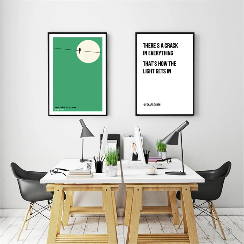 Leonard Cohen Quote Canvas Art Painting
