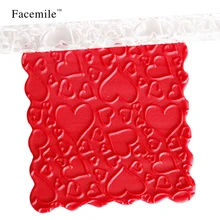 Дизайн Скалка с тиснением Сахар ремесло инструмент помадка торт украшение сердце Форма кухонная Кондитерская Посуда Аксессуары 51010