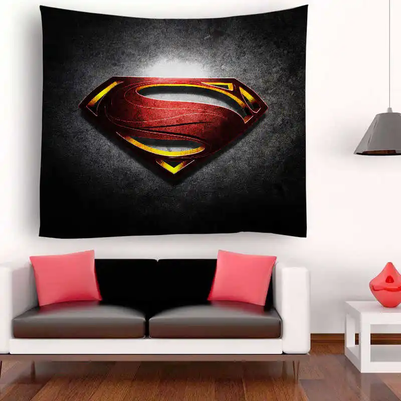 

Home Decorative Macrame Wall Hanging Mandala Tapestry Rectangle Bedspread Super Hero Pattern Carpet Home Decoration Accessories