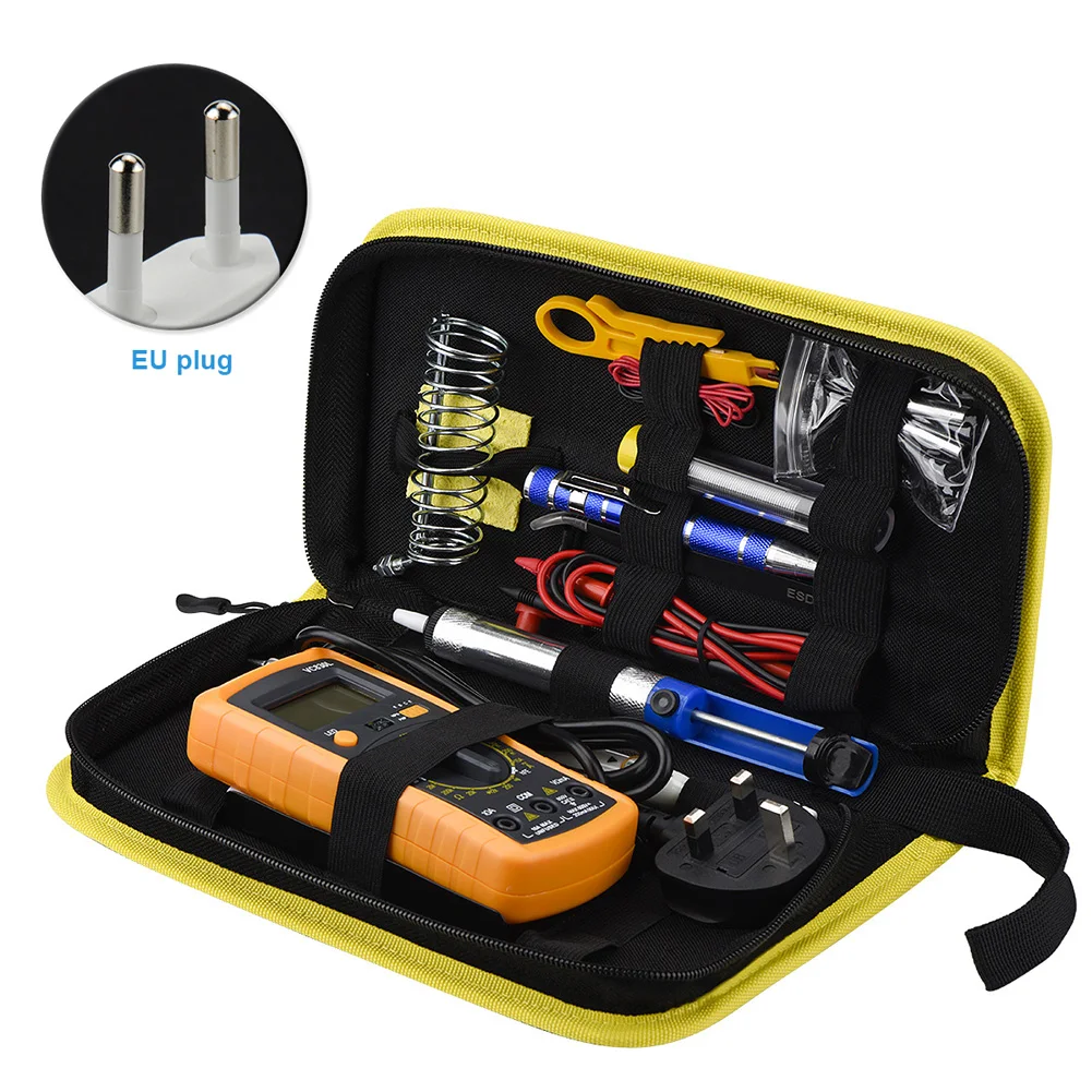 

Adjustable Multimeter LCD Display Sets Soldering Iron Hand Tool Temperature Multifunctional Digital Kit