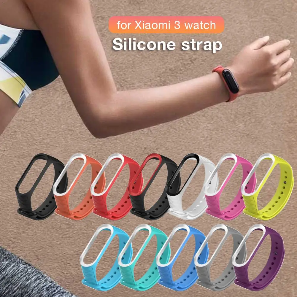 

Pedometer Silicone Wrist Band Solid Color Wristband For Xiaomi 3/4 Replacement Wrist Strap Replace Accessories