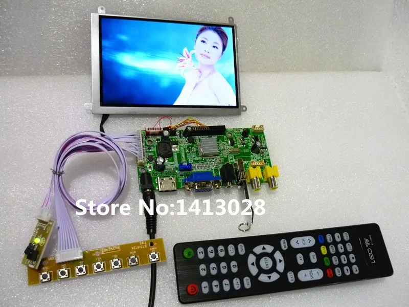 HDMI+ AV+ VGA+ аудио+ USB(можно играть на видео) ЖК-дисплей драйвер платы+ LTD056EV7F 1280*800+ LVDS кабель+ OSD клавиатура+ пульт дистанционного управления