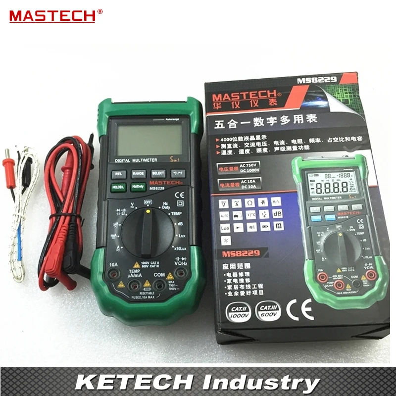 

Multifunction Digital Multimeter DC AC Voltage Current Tester MS8229